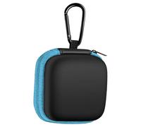 Woyinger Square Earbud Case Portable EVA Carrying Case Storage Bag Cell Phone Accessories Organizer with Carabiner for Earphone, Earbud, Earpieces, SD Memory Card, Camera Chips, Tech Pouch, Blue1