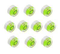 WOYISEPG 10Pcs Bubble Spirit Levels Mini Circular Bullseye Bubble Level Small Round Spirit Level Measuring Layout Tools (10x6mm, Non-Adhesive)