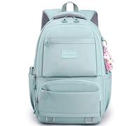 Woyiyaan Backpack for School Girls Bookbag Cute Bag College Middle High Elementary School Backpack for Teen Girls, Blue, 11.8 x 6.7 x 18.5 inch, Cute Kawaii School Backpack