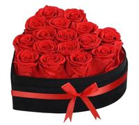 woyoo - Luxury Real Roses Forever in Suede Box, 16 Pieces Preserved Flowers, Gift for Delivery, First Birthday, Valentine's Day, Mother's Day, Anniversary, Gifts from