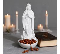 woyoo Virgin Mary Statue, Catholic Gifts for Women, Virgin Mary Keepsake Rosary Holder, 8" Blessed Mother Statues, Catholic Decor