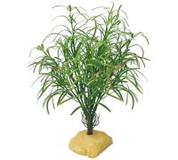 Woyrise Reptile Plants Succulent with Base, Artificial Desert Plant for Terrarium Decor, Bearded Dragon Tank Accessories fit Gecko Lizard Chameleon Ball Python Snake - Standing Grass