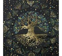woyufen Altar Tablecloth Tarot Cards Tarot Mat Altar Fabric Tablecloth Witchcraft Tree of Life Tarot Spiritual Accessories for Home Decoration 60 x 60 cm