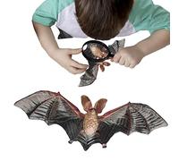 woyufen Bat Figurine Toy | Vivid Rubber Bats For Halloween - Miniature Bat Mammal Toys, Realistic Animal Models For Kids Home Decoration Cake