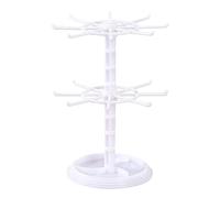 woyufen Necklace Display Stand - 2 Tier Rotating Bracelet Organizer Stand for Home | Organizer Rack Stand for Bracelet, Ring, Jewelry, Earrings, Pendant