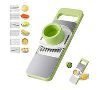 Woyuosn 6-in-1 Safeprep Mandoline Slicer, Martivex Slicer, Multi-Purpose Kitchen Tool with Replacement Blades for Slice, Shred & Julienne and Dicing, with Slide-On Hand Guard (1PCS)