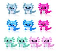 WOZADU 10 PCS 3D Salamander Silicone Focal Beads for Pens, Animal Focal Beads Bulk for Keychain Bracelet Necklace Making, Handmade Crafts Supplies