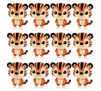 WOZADU 12 PCS 3D Tiger Silicone Focal Beads for Pens，Animal Focal Beads Bulk for Keychain Bracelet Necklace Making，Handmade Crafts Supplies