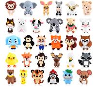 WOZADU 30 PCS 3D Animal Silicone Focal Beads for Pens，Focal Beads Bulk for Keychain Bracelet Necklace Making，Handmade Crafts Supplies