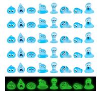 WOZADU 40 PCS Luminous Mini Resin Water Elves Figurines for Dollhouse Decoration Tiny Ghost Resin Miniature Things for Fairy Garden Micro Landscaping Decoration Cake Toppers Decor