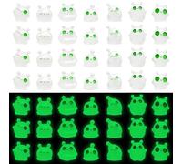 WOZADU 49 PCS Luminous Mini Resin Elves Figurines for Dollhouse Decoration Tiny Resin Ghost Miniature Things for Fairy Garden Micro Landscaping Decoration Cake Toppers Decor