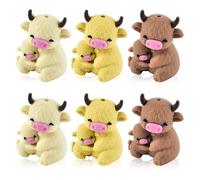 WOZADU 6 PCS 3D Yak Silicone Focal Beads for Pens，Animal Focal Beads Bulk for Keychain Bracelet Necklace Making，Handmade Crafts Supplies