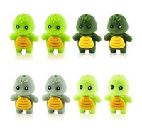 WOZADU 8 PCS 3D Turtle Silicone Focal Beads for Pens，Animal Focal Beads Bulk for Keychain Bracelet Necklace Making，Handmade Crafts Supplies