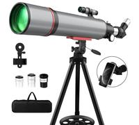 WOZEL Telescope for Adults High Powered - 90mm Aperture 600mm Refractor Telescope for Kids Beginners - Profesional Astronomy Telescopes Portable with Phone Adapter Tripod Carry Bag Gifts for Men