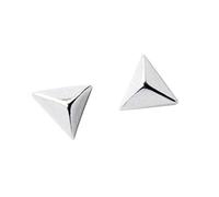 WOZUIMEI S925 Silver Earrings Female Korean Fashion Simple Mini Triangle Small Earrings Temperament Geometrysilver