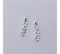 WOZUIMEI S925 Silver Earrings Women's Small Fresh Japanese and Korean Style Pierced Earrings Sweet Style Star Star Ear JewelryS925 Silver Earrings