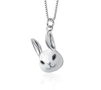 WOZUIMEI S925 Silver Necklace Women's Korea Small Fresh Cute Bunny Sweet White Rabbit Animal Clavicle Short Chain JewelryS925 Silver Sheath Strand