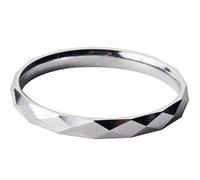 WOZUIMEI S925 Silver Ring Female Korean Style Simple Glossy Ring Fashion Face Ring FingerRing, h