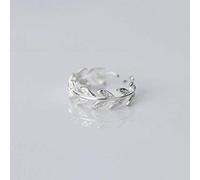 WOZUIMEI S925 Silver Rings Women's Japanese and Korean Style Simple Fashion Small Fresh Forest Style Leaf Leaves Ring JewelryS925 Silver Ring