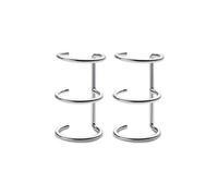 WOZUIMEI S925 Silver Three Simple Lines Designed Ear Clip Sweet Girl with No Pierced Earrings Female JewelryS925 White Fungus Clip