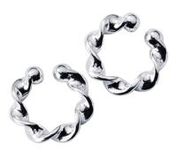 WOZUIMEI S925 White Fungus Clip for Men and Women Simple Twist Without Pierced Earrings Fashion Twisted EarringsEar Clip