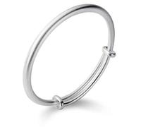 WOZUIMEI S999 Silver Bracelet Women's Japanese Style Simple Circular Matte Adjustable Bracelet Jewelrys999 Silver Bracelet, S999 Silver