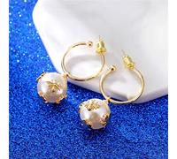 WOZUIMEI Stud Earrings for Women Simple Bee Lantern Earrings S925 Silver Needle Imitation Pearl Long Temperament Eardrop Earring Korean Style Girl Earringswhite