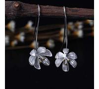 WOZUIMEI Stud Earrings for Women Summer S925 Silver Flower Jewelry Creative Design Ethnic Style Grapefruit Eardrop Earring Classical Art Ear Hook EarringsAs Shown, 925 Silver
