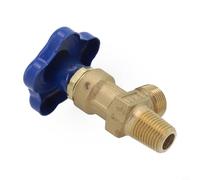 WP-15 Argon Gas Cylinder Valve with Copper Head and Steel Body - 20 MPa High-Pressure Regulator for TIG Welding, Compatible with Industrial & Hobb(Small Teeth Bottle Head)