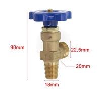 WP-15 Argon Gas Cylinder Valve with Copper Head, Steel Construction for Reliable Welding Use, 20 MPa Working Pressure, Compatible with Small Argon Cylinders
