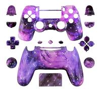 WP-S WPS Hydro Dipped Controller Case Collection Full Housing Shell + Full Buttons for PS4 Playstation Slim Pro (JDM-040) Controller (Camouflage Galaxy)