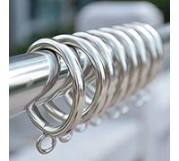 WP-TT 45mm Inner Diameter Metal Curtain Drapery Eyelet Rings,Pack of 30 (Silver)