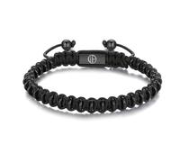 WP WEPICK Mens Leather Bracelet 18K Gold Plated Bracelets for Men Adjustable Franco Chain Link Stainless Steel Handmade Braided Men Gold-plated Bracelet Jewelry Gift, 6.5-8 in for Wrist, no gemstone