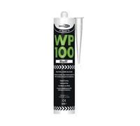 WP100 Silicone Sealant Seal Rapid Coloured Cure Mastic External Door Windows EU4 Bath Shower Basin Window Frames Quick Drying (Anthracite) (Buff)