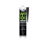 WP100 Silicone Sealant Seal Rapid Coloured Cure Mastic External Door Windows EU4 Bath Shower Basin Window Frames Quick Drying (Anthracite) (Black)