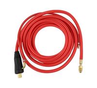 WP26 TIG Welding Torch, Gas-Electric Integrated Red Hose Cable Wire 250A Argon Arc, Compatible with WP26F WP26V SR26 Series