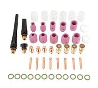 wp26 wp26 49PCS TIG Welding Torch Accessories Kit Collets Body Glass Cup Alumina Nozzle Stubby Gas Lens #10 Pyrex for WP-17/18/26 Kit, Tig WP Nozzles, Accessory Collet Back Cap Pyrex Tig
