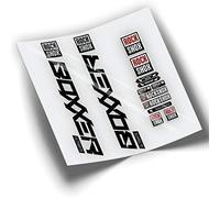 WP375 Stickers Compatible with Rock-Shox BOXXER ULTIMATE 2020-2023 MTB Fork, SET STICKERS. (BLACK)