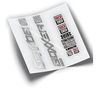 WP375 Stickers Compatible with Rock-Shox BOXXER ULTIMATE 2020-2023 MTB Fork, SET STICKERS. (SILVER CHROME)