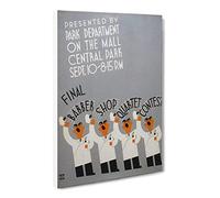 Wpa Barber Shop Quartet No.2 Poster Vintage Canvas Wall Art Print Ready to Hang, Framed Picture for Living Room Bedroom Home Office Décor, 24x16 Inch (60x40 cm)