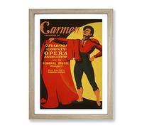 Wpa Carmen No.2 Poster Vintage Theatre Poster Framed Print | A2 Oak Framed Wall Art | Ready to Hang | Classic Nature Picture | Living Room Bedroom Lounge Office