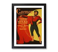 Wpa Carmen No.2 Poster Vintage Theatre Poster Framed Print | A4 Black Framed Wall Art | Ready to Hang | Classic Nature Picture | Living Room Bedroom Lounge Office