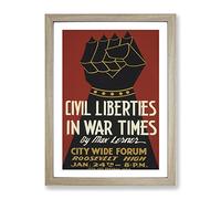 Wpa Civil Liberties Theatre Poster Vintage Framed Print | A2 Oak Framed Wall Art | Ready to Hang | Classic Nature Picture | Living Room Bedroom Lounge Office