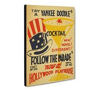 Wpa Follow The Parade No.2 Theatre Poster Canvas Print | Gallery Wrapped 30mm Frame Wall Art | 30x20 inches | Ready to Hang | Retro Picture | Living Room Bedroom Lounge Office