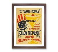 Wpa Follow The Parade No.2 Theatre Poster Vintage Framed Print | A3 Walnut Framed Wall Art | Ready to Hang | Classic Nature Picture | Living Room Bedroom Lounge Office