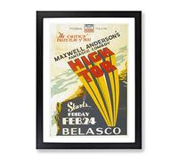 Wpa High Tor Theatre Poster Vintage Framed Wall Art Print, Ready to Hang Picture for Living Room Bedroom Home Office Décor, Black A4 (34 x 25 cm)