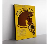 Wpa Horse Eats Hat Theatre Poster Vintage Canvas Wall Art Print Ready to Hang, Framed Picture for Living Room Bedroom Home Office Décor, 60x40 cm (24x16 Inch)