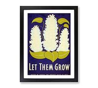 Wpa Let Them Grow Poster Vintage Framed Print | A3 Black Framed Wall Art | Ready to Hang | Classic Nature Picture | Living Room Bedroom Lounge Office