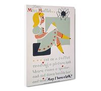 Wpa Little Miss Muffet Poster Vintage Canvas Wall Art Print Ready to Hang, Framed Picture for Living Room Bedroom Home Office Décor, 20x14 Inch (50x35 cm)