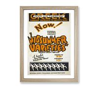 Wpa Midsummer Varieties Theatre Poster Vintage Framed Print | A2 Oak Framed Wall Art | Ready to Hang | Classic Nature Picture | Living Room Bedroom Lounge Office